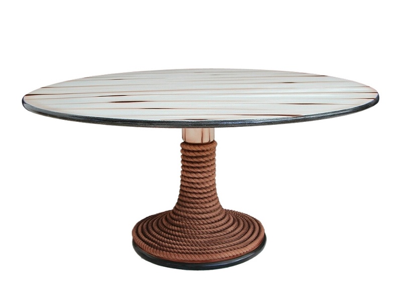 ARB024_SPANISH_BULL_HORN_EFFECT_TABLE_TOP_ON_ROPE_STAND_LARGE_TOP.JPG