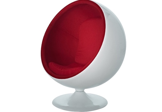 ARC021 RETRO EGG CHAIR WHITE RED ALL COLOUR COMBINATIONS AVAILABLE 2