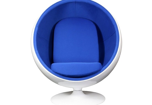 ARC022 RETRO EGG CHAIR WHITE BLUE ALL COLOUR COMBINATIONS AVAILABLE 1