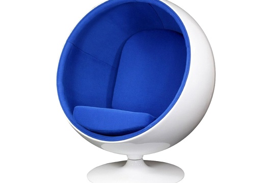 ARC022 RETRO EGG CHAIR WHITE BLUE ALL COLOUR COMBINATIONS AVAILABLE 2