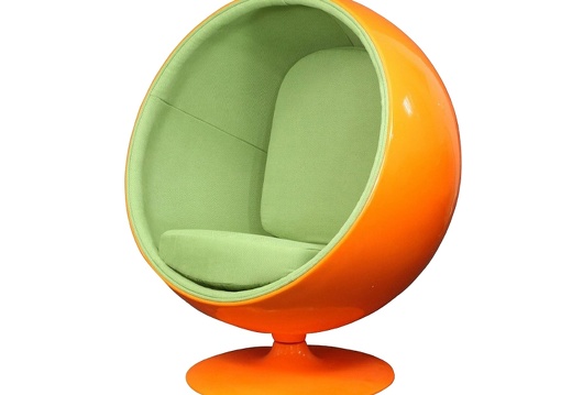 ARC024 RETRO EGG CHAIR ORANGE GREEN ALL COLOUR COMBINATIONS AVAILABLE 1