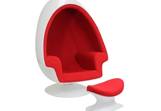 ARC030 SCI-FI EGG CHAIR WHITE RED ALL COLOUR COMBINATIONS AVAILABLE 1