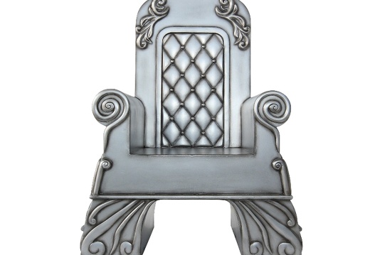 B0232 SILVER KING OR QUEENS THRONE SEAT CHAIR 2