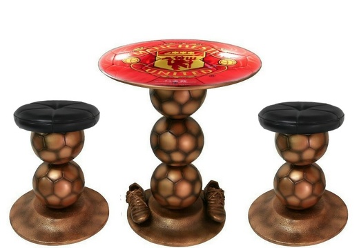 B0465 BRONZE FOOTBALL BALL TABLE CHAIRS MANCHESTER UNITED ALL TEAMS CLUBS AVAILABLE