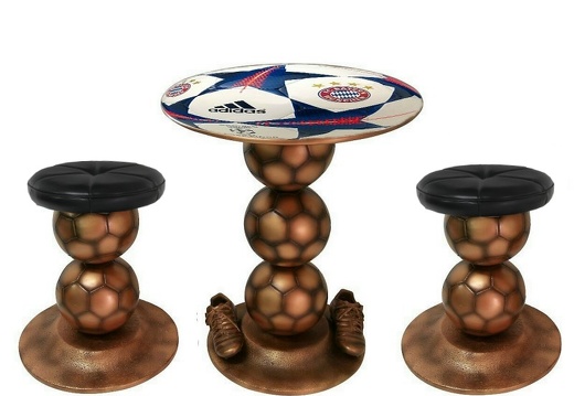 B0467 BRONZE FOOTBALL BALL TABLE CHAIRS FC BAYERN MUNCHEN ALL TEAMS CLUBS AVAILABLE
