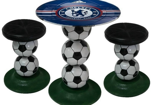 B0513 FOOTBALL BALL TABLE STOOLS CHAIRS CHELSEA ALL TEAMS CLUBS AVAILABLE