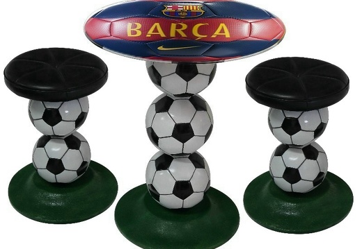 B0516 FOOTBALL BALL TABLE STOOLS CHAIRS BARCA ALL TEAMS CLUBS AVAILABLE