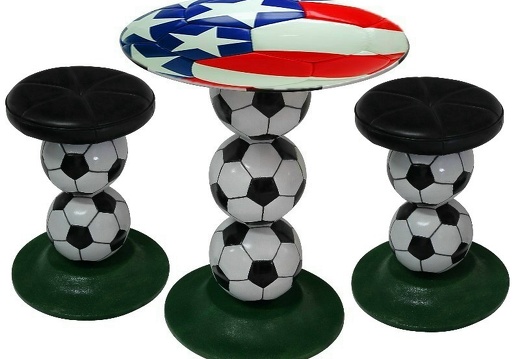 B0517 FOOTBALL BALL TABLE STOOLS CHAIRS USA ALL TEAMS CLUBS AVAILABLE