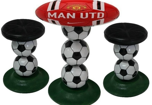 B0521 FOOTBALL BALL TABLE STOOLS CHAIRS MANCHESTER UNITED ALL TEAMS CLUBS AVAILABLE
