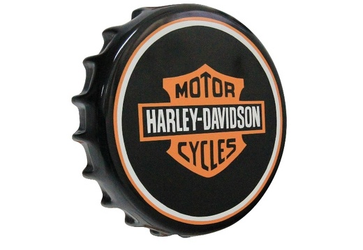 B0619 HARLEY-DAVIDSON BEER BOTTLE CAP SMALL WALL MOUNTED 2