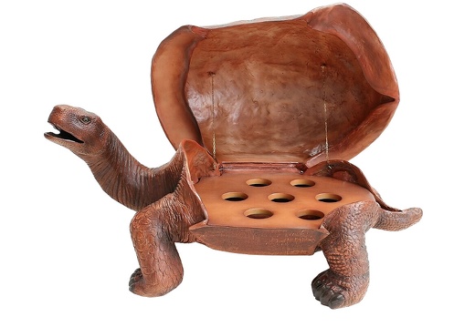 JBA194 LARGE TURTLE WITH OPENING SHELL TO HOLD WINE WHISKEY BOTTLES 2