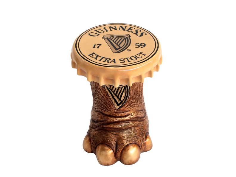 JBF182_SMALL_ELEPHANTS_FOOT_STOOL_WITH_GUINNESS_BOTTLE_TOP_LID_ALL_BEER_NAMES_AVAILABLE_2.JPG