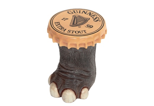 JBF190 ELEPHANTS FOOT BAR RESTAURANT STOOL WITH GUINNESS BOTTLE TOP ALL BEER NAMES AVAILABLE 2