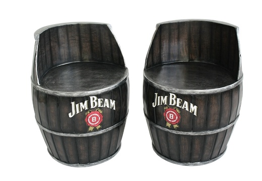 JBP0070 WOOD EFFECT BARREL STOOLS WITH BACK REST ANY NAME PAINTED ON THE BARREL