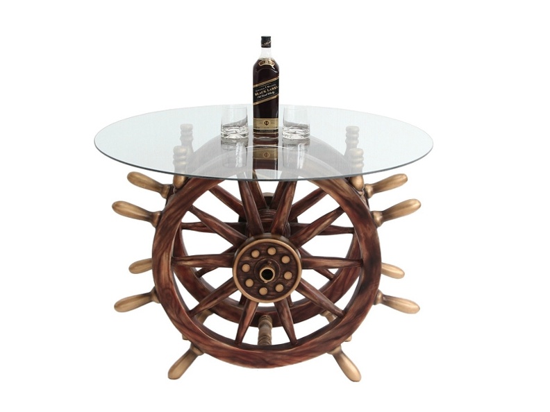 JBSH025_ANTIQUE_SHIPS_WHEEL_TABLE_ROUND_GLASS_TABLE_TOP_1.JPG