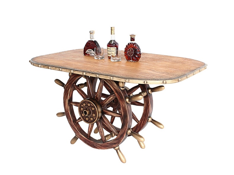 JBSH030_ANTIQUE_SHIPS_WHEEL_TABLE_WITH_WOOD_EFFECT_TABLE_TOP_2.JPG