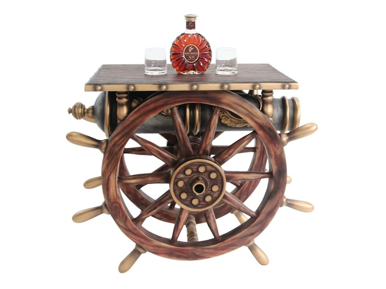 JBSH033_ANTIQUE_SHIPS_WHEEL_TABLE_WITH_VINTAGE_CANNON_DARK_WOOD_EFFECT_TABLE_TOP_2.JPG