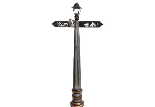 JBTH166A VINTAGE STREET LAMP 4 STREET SIGNS FULLY WORKING LAMP ANY NAMES PAINTED ON 4 SIGNS 1