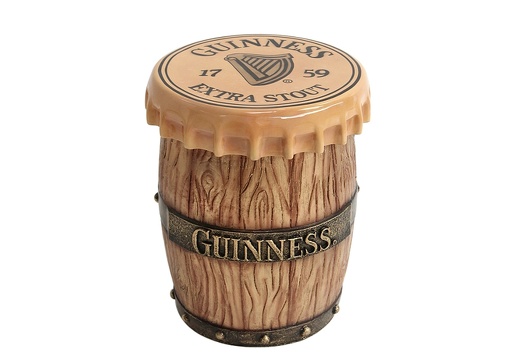 JBTH316A LIGHT BROWN WOOD GUINNESS BARREL CHAIR BOTTLE TOP LID ANY NAME AVAILABLE