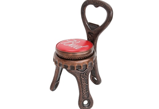 JBTH318 VINTAGE BRONZE EFFECT BUDWEISER BOTTLE OPENER CHAIR CUSHION ALL BEER NAMES AVAILABLE 1