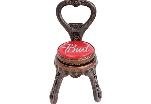 JBTH318 VINTAGE BRONZE EFFECT BUDWEISER BOTTLE OPENER CHAIR CUSHION ALL BEER NAMES AVAILABLE 2