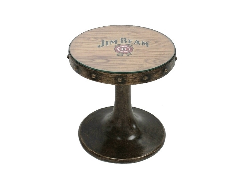 JBTH337H_VINTAGE_JIM_BEAM_BARREL_TOP_TABLE_GLASS_TOP_ANY_NAME_AVAILABLE.JPG
