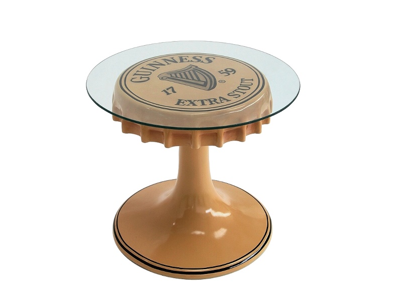 JBTH343_LARGE_GUINNESS_BOTTLE_LID_BAR_RESTAURANT_TABLE_WITH_GLASS_ALL_BEER_NAMES_AVAILABLE.JPG