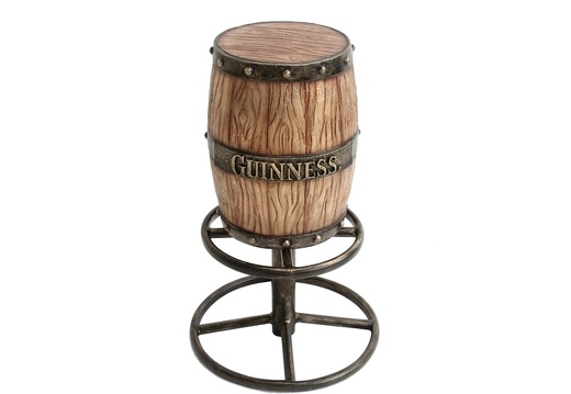 JBTH363B LIGHT BROWN WOOD GUINNESS BARREL BAR CHAIR ANY NAME AVAILABLE ON THE BARREL