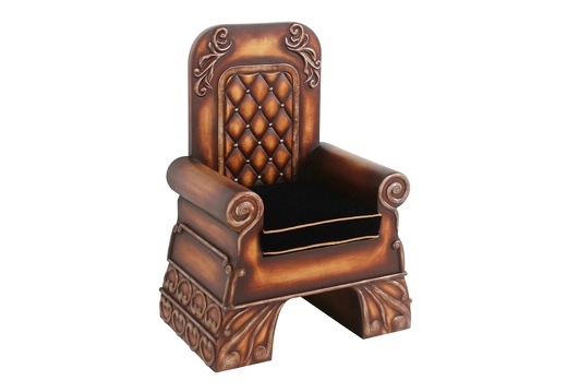 JJ6035 ANTIQUE CHIPPENDALE GOLD KINGS THRONE SEAT 2