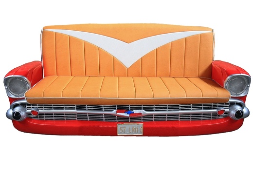 B0635 6 SEATER VINTAGE RETRO CAR SOFA PAINTED ANY COLOR 1