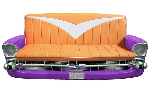 B0635 6 SEATER VINTAGE RETRO CAR SOFA PAINTED ANY COLOR 10
