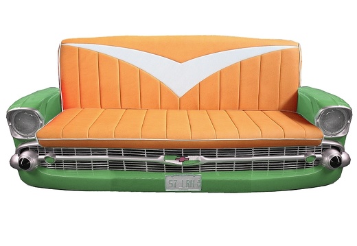 B0635 6 SEATER VINTAGE RETRO CAR SOFA PAINTED ANY COLOR 2
