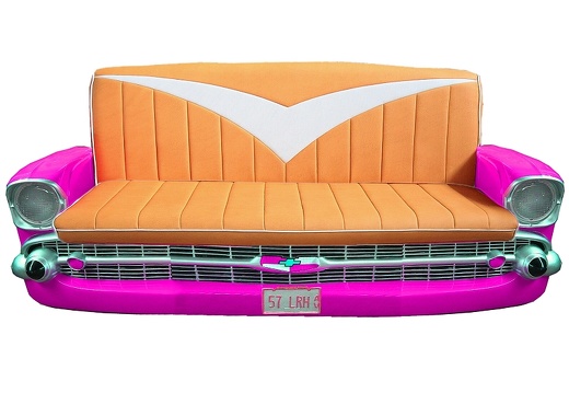 B0635 6 SEATER VINTAGE RETRO CAR SOFA PAINTED ANY COLOR 3