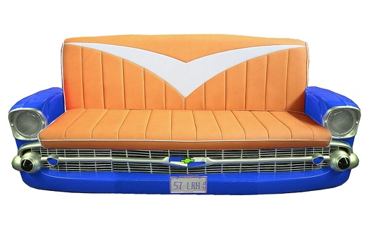 B0635 6 SEATER VINTAGE RETRO CAR SOFA PAINTED ANY COLOR 4