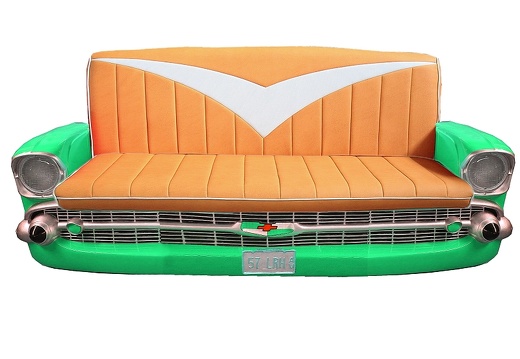 B0635 6 SEATER VINTAGE RETRO CAR SOFA PAINTED ANY COLOR 7
