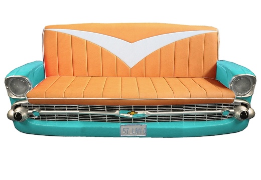 B0635 6 SEATER VINTAGE RETRO CAR SOFA PAINTED ANY COLOR 8