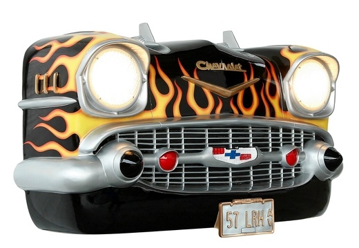 BJM0018 57 CHEVY VINTAGE WALL MOUNTED CAR DECOR WITH WORKING LIGHTS 2