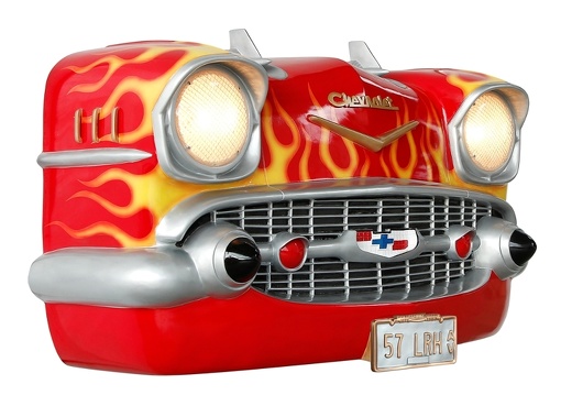BJM0019 57 CHEVY VINTAGE WALL MOUNTED CAR DECOR WITH WORKING LIGHTS 2