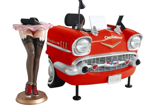 JBCR001A VINTAGE CHEVY BEL AIR CAR DESK FULLY FUNCTIONAL ALL COLORS AVAILABLE 1