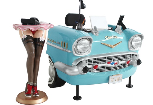 JBCR001C VINTAGE CHEVY BEL AIR CAR DESK FULLY FUNCTIONAL ALL COLORS AVAILABLE 1