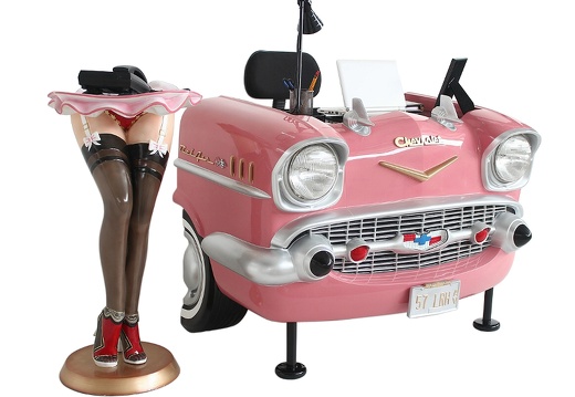 JBCR001 VINTAGE CHEVY BEL AIR CAR DESK FULLY FUNCTIONAL ALL COLORS AVAILABLE 1