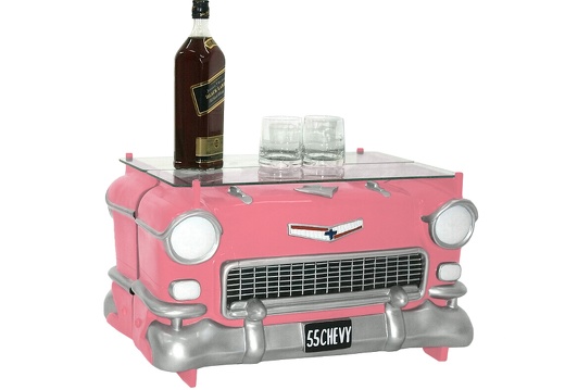 JBCR026 55 CHEVY CAR DECOR COFFEE TABLE PINK JOINABLE ALL COLORS AVAILABLE