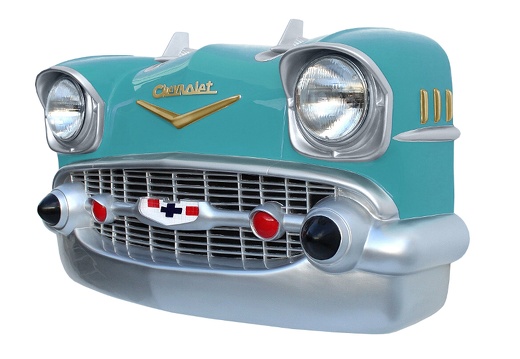 JBCR059 57 CHEVY VINTAGE WALL MOUNTED CAR DECOR TURQUOISE PAINTED ANY COLORS