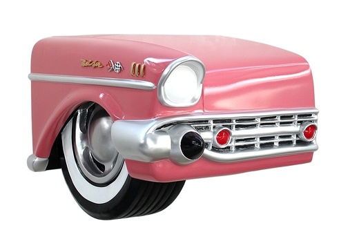JBCR065 PINK 57 CHEVY BELAIR CAR COMING OUT OF THE WALL ALL COLORS AVAILABLE