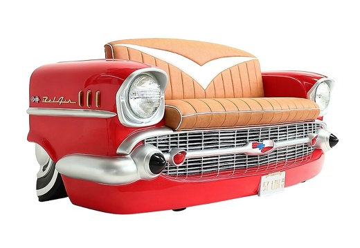 JBCR090 VINTAGE 57 CHEVY BEL AIR CAR SOFA WITH MAGAZINES ACCESSORIES RACK 4