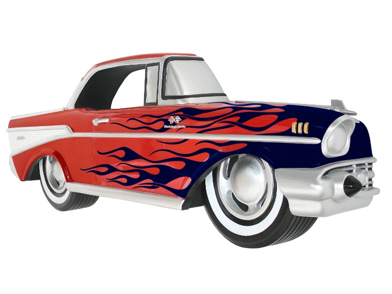 JBCR113_RED_57_CHEVY_CAR_WALL_DECOR_WITH_BLUE_FLAMES.JPG