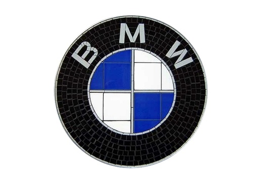 JBCR268 BMW MOSAIC TILE EFFECT  BADGE WALL MOUNTED