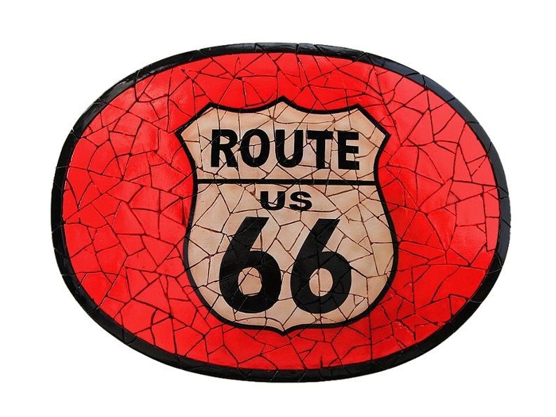 JBCR330_2_FOOT_LONG_VINTAGE_CRACKED_ROUTE_US_66_MOSAIC_ROAD_SIGN_TILE_WALL_MOUNTED.JPG