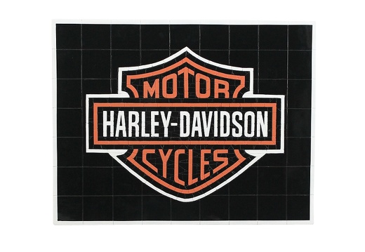 JJ305 LARGE HARLEY DAVIDSON MOTORCYCLE MOSAIC TILE WALL MOUNTED 1
