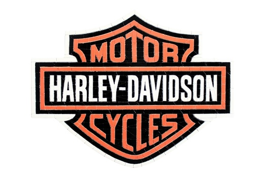 JJ306 SMALL HARLEY DAVIDSON MOTORCYCLE MOSAIC TILE WALL MOUNTED 1